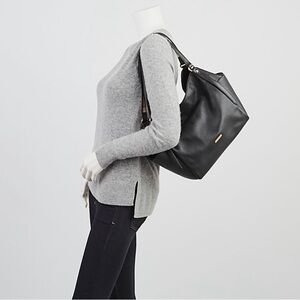 Burberry black small Canterbury tote bag calfskin leather